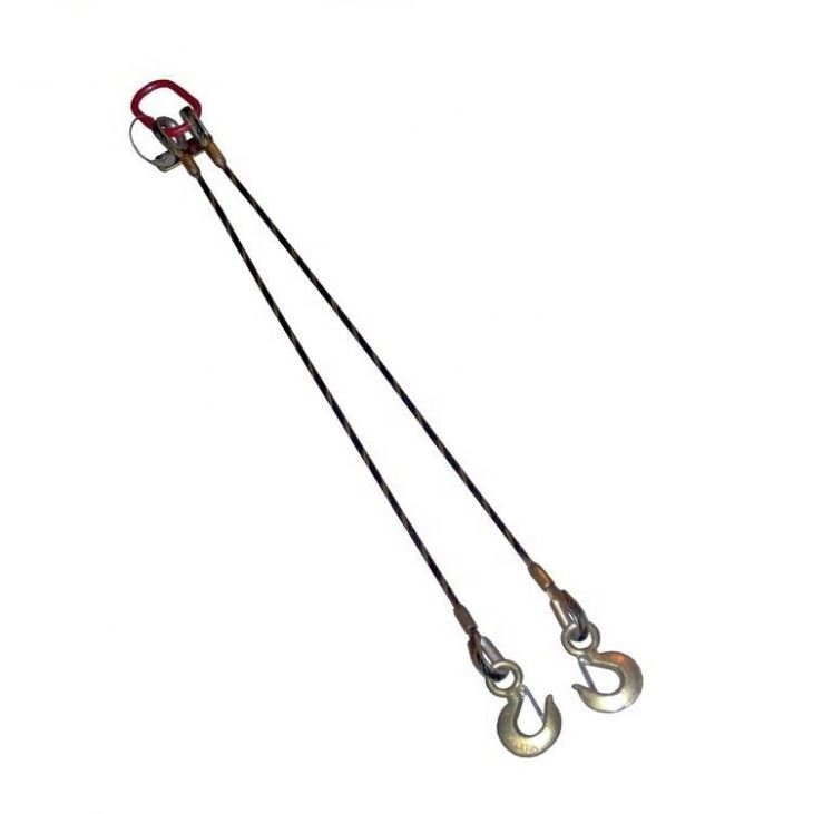 Eslinga de cable de acero con brida de doble pierna